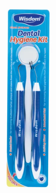 Wisdom Dental Hygiene Kit - Scaler Plaque Remover, Pick & Anti-fog Mirror