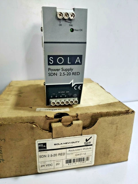 EGS SDN 2.5-20 RED Sola / Hevi-duty Redundant Netzteil 24v-dc 20a