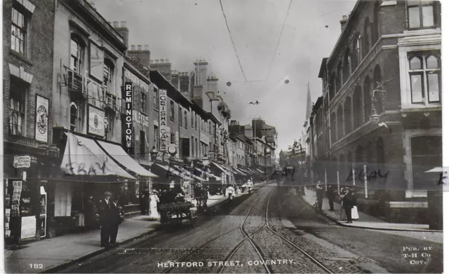 Early Vintage Postcard,Hertford Street,Coventry,West Midlands,1908,Rp