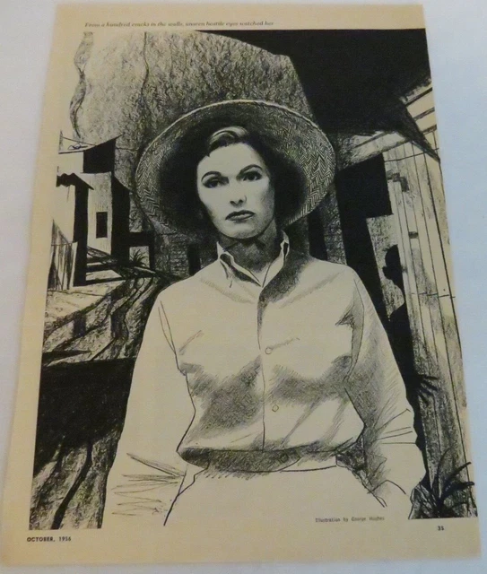 George Hughes Artist Illustration Magazine Clipping Unseen Hostile Eyes Watched