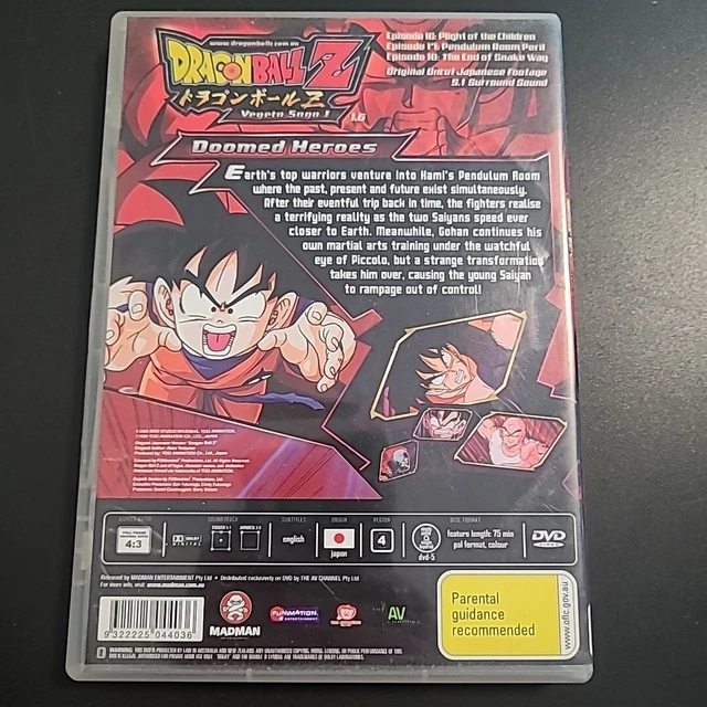 Part 6 Dvd DRAGON BALL Z - Vegeta Saga - Doomed Heroes : Vol 1 : Part 6 (DVD, 1990 ...