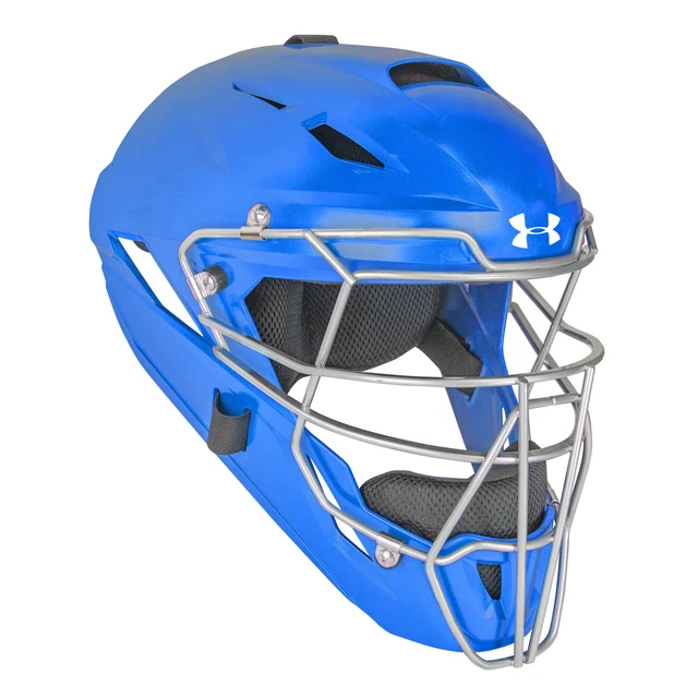 Under Armour Converge Matte Youth Baseball/Softball Catcher's Helmet - Royal
