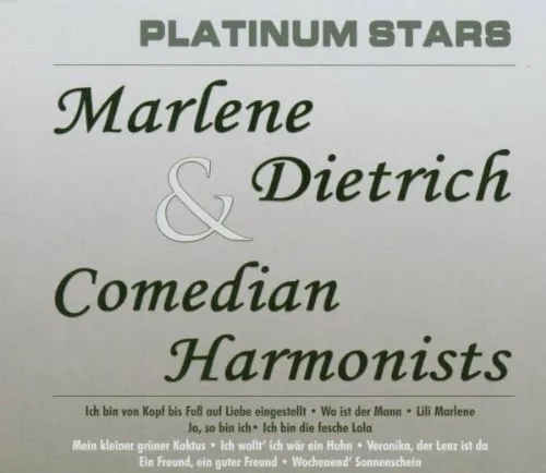 Marlene Dietrich [CD] Platinum Stars (& Comedian Harmonists, 20 tracks)