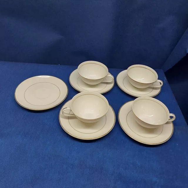 Vintage Fine China Of Japan Sonnet 4 Sets Cups/Saucers(5) Retired Pattern