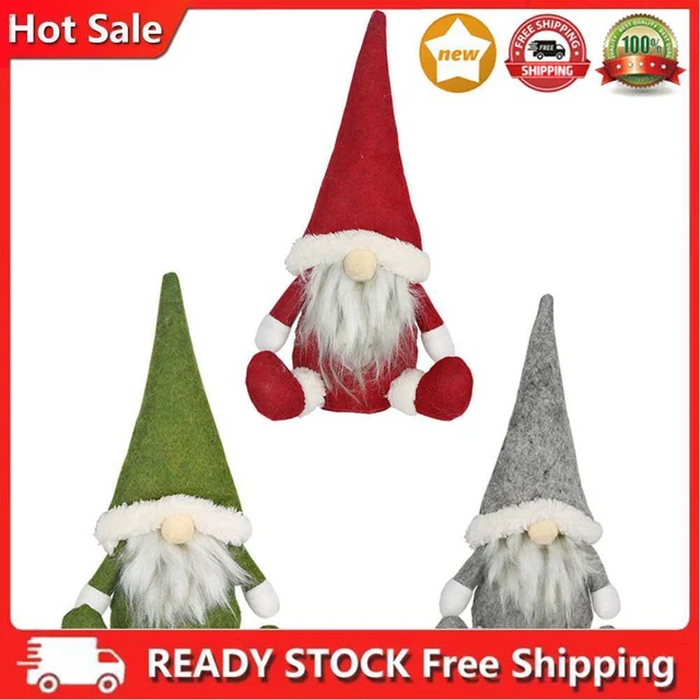 Xmas Plush Faceless Cloth Doll Craft Christmas Decoration Gnome Old Man Ornament