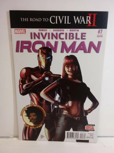 Invincible Iron Man #7 3rd Printing 1st Appearance of Riri Williams Marvel