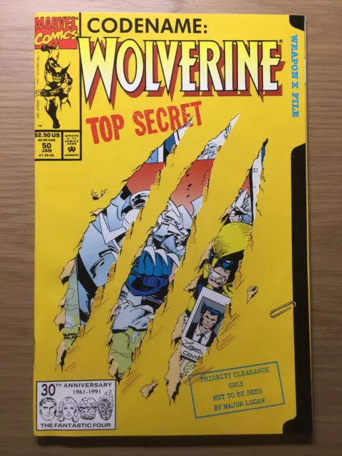 WOLVERINE #50 VFNM MARVEL COMICS 1991 Die Cut VF/NM 1st Appearance Shiva