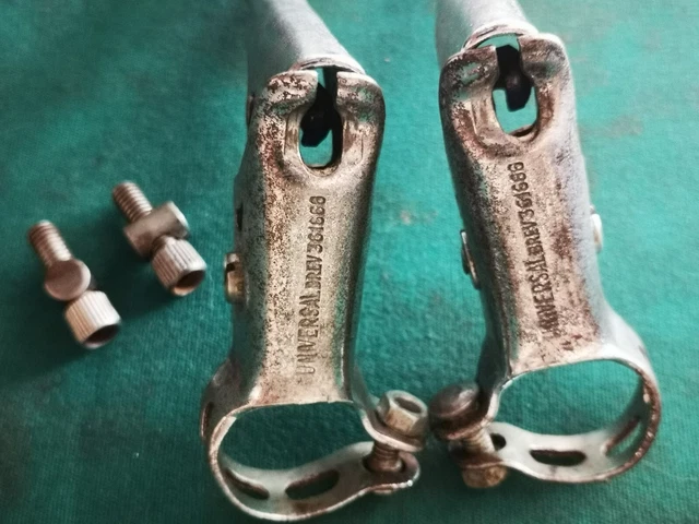 Set Coppia Leve Freno Bici In Argento Stile Vintage Per Freni Cantilever - Universali (SX/DX)