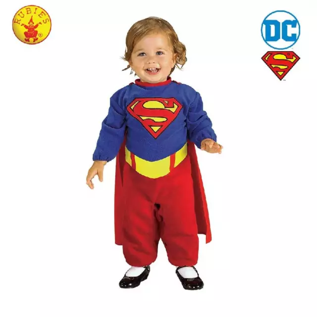 Licensed Super Girl Costume Baby Girl Romper  S: NB/INF Christmas Superhero
