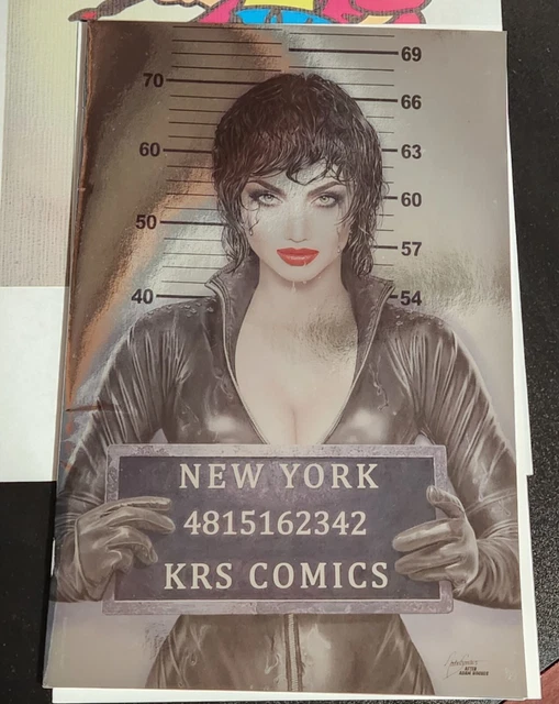 Catwoman 47 Natali Sanders Nycc Excl Foil Virgin Variant Batman Harley Quinn