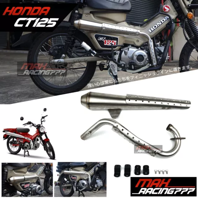 Scrambler muffler Exhaust Full Header Pipe FOR HONDA CT125 TRAIL125 2021-22