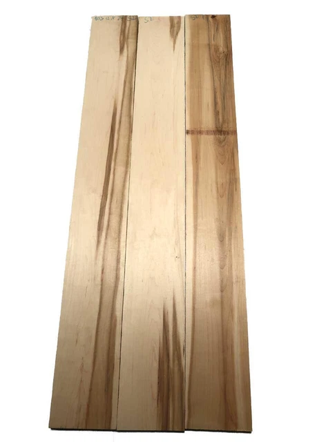 3x Érable Maple Bois 103x12,8cm x 24mm S2