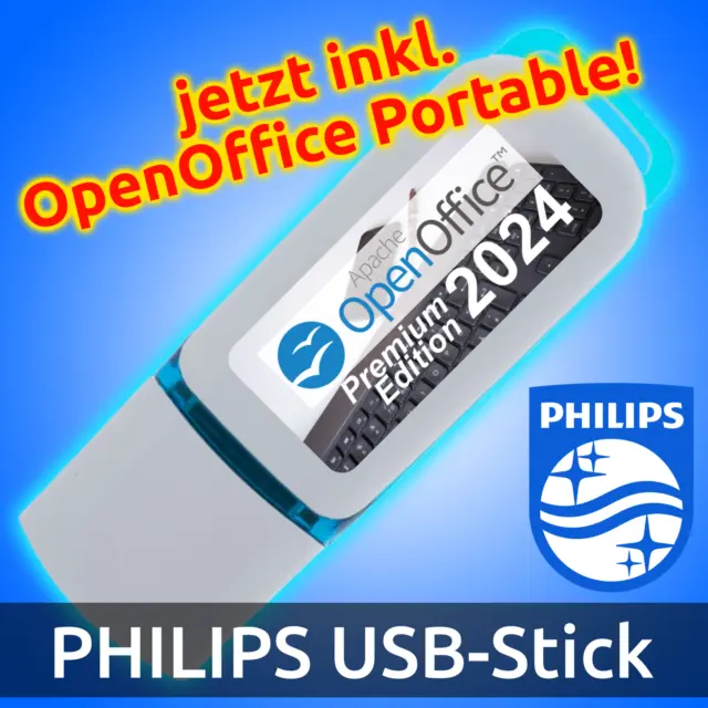 Open Office 2024 Premium auf USB-Stick Office Paket Textverarbeitung Windows