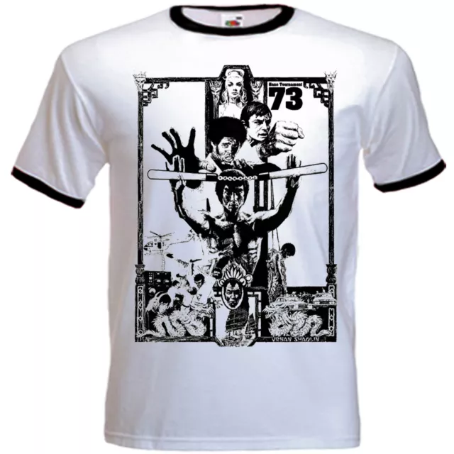 Men's Bruce Lee, Enter The Dragon, T-Shirt, Regular Fit, White With Black Trim