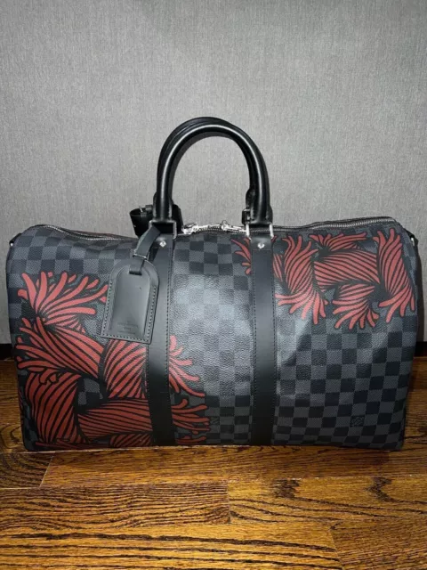 Louis Vuitton x Supreme Keepall Bandouliere 45 Duffle Bag M53419 BA1197  98767