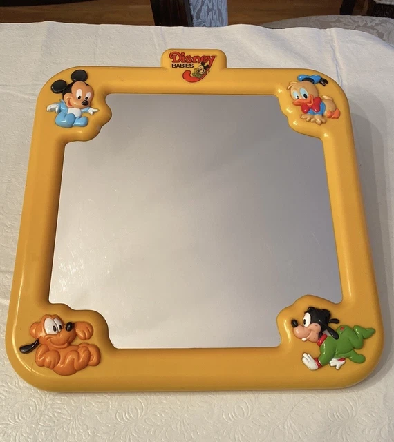Vintage Disney Babies Yellow Crib Mirror