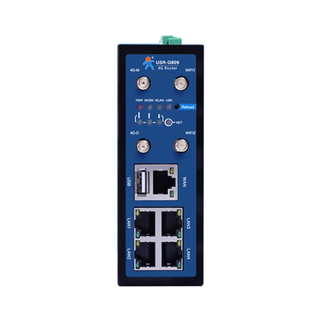 USR-G809-E IO Controller 4G Industrial Cellular VPN Router 4G LTE Wifi DI / DO