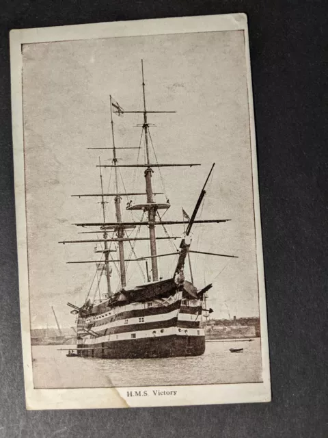 British Sailing Ship HMS VICTORY, London, England Naval Cover unused Postcard