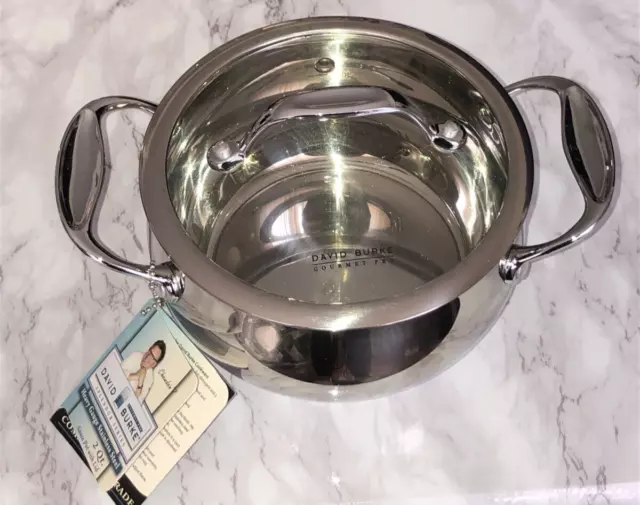 David Burke Splendor Series Stock Pot With Glass lid 3-qt cookware