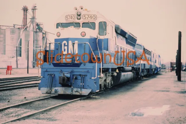 Vtg 1980's Original Photo Train Slide EMD 5740 GM Engine General Electric X2O188