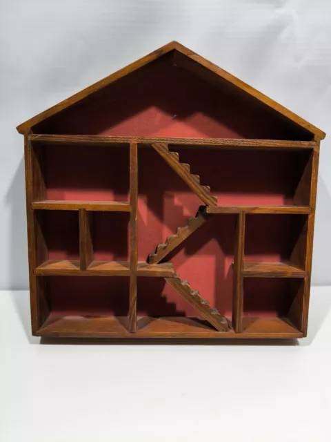 🏚️Ancienne Vitrine murale pour collection miniature bibelot fèves dés/autres🏚