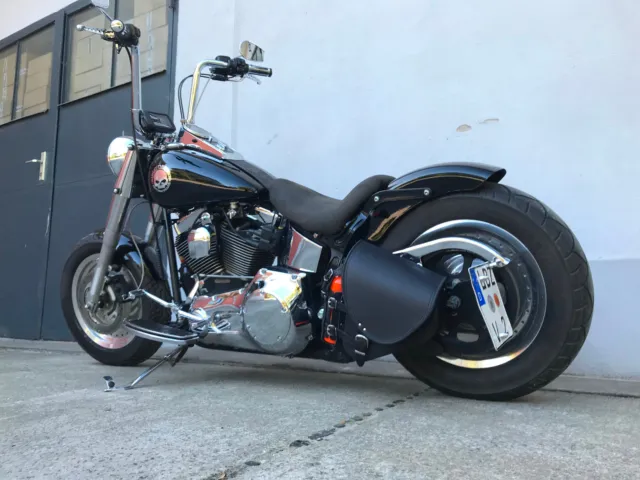 Diablo Black Alforja Bolsa Apto para HD Fatbob Streetbob Desde 2018 Fatboy