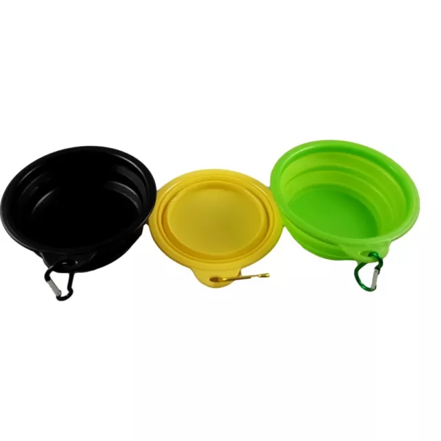 Gamelle Pliante Silicone 0,4 Litre Chien Chat Animal de Compagnie + Mousqueton