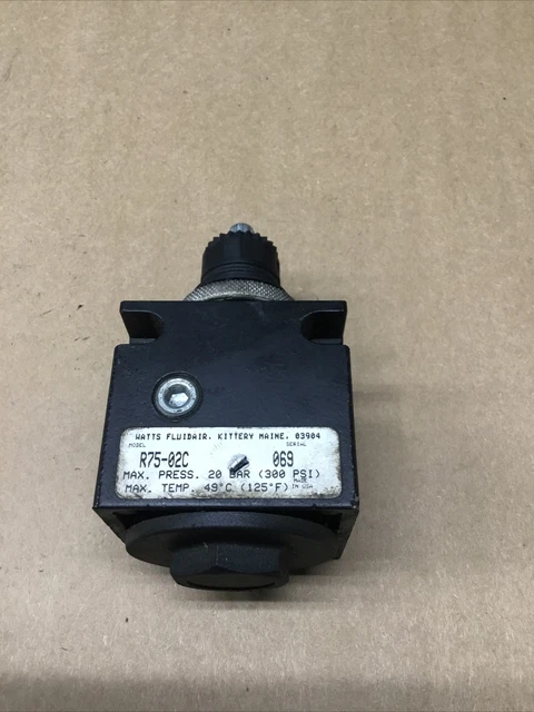 Parker / Watts R75-02C  FLUID/Air Kittery Maine 300psi #725K124