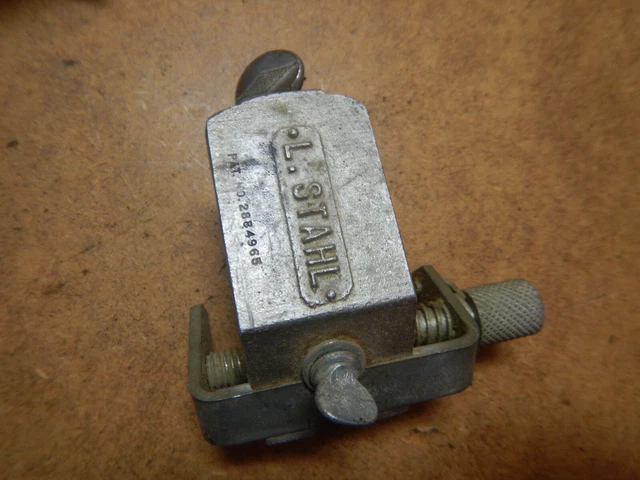 Vintage L. Stahl Adjustable Work Stop For Wood Or Metal Working