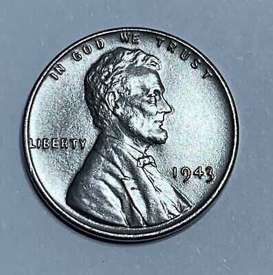 1943 P Lincoln Wheat Cent Steel Wartime Penny Very NIce Superb Looking Coin
