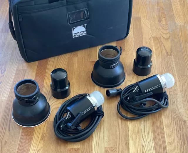 Profoto Acute 2 D4 Heads x2 plus Profoto hardcase - Used