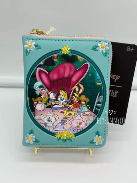 Loungefly Disney Alice in Wonderland Mad Hatter and March Hare Tea Party Wallet