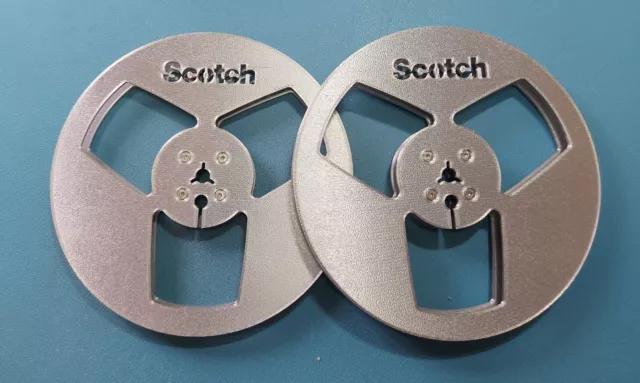 Scotch reel to reel Tape spools 7" (pair) 3D printed (Plastic) in silver