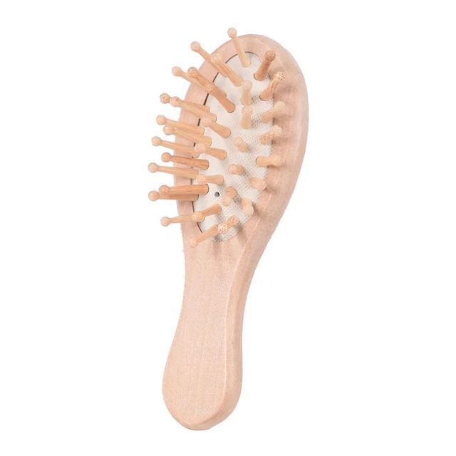 Spazzola per capelli in legno bambù Miss con setole spazzola naturale donna