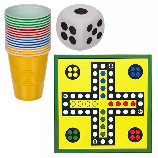 Partyspiel Trinkspiel Brettspiel - Auflage für den Tisch - weiß