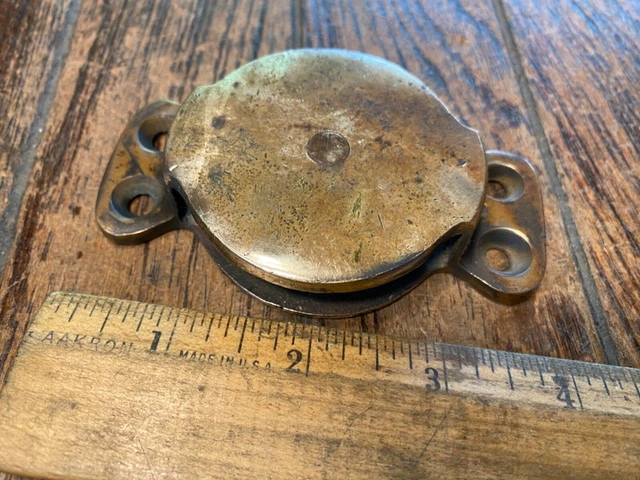 Cast Bronze Foot/Cheek Single Block 2" Bronze Sheave Max 5/16" Line, Or Wire