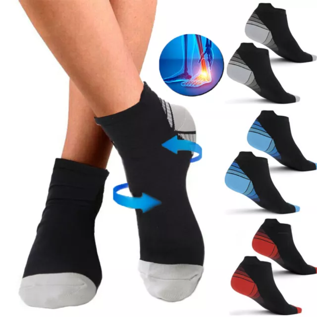 New Copper Infused Compression Socks Planter Fasciitis Ankle Support Pain Relief