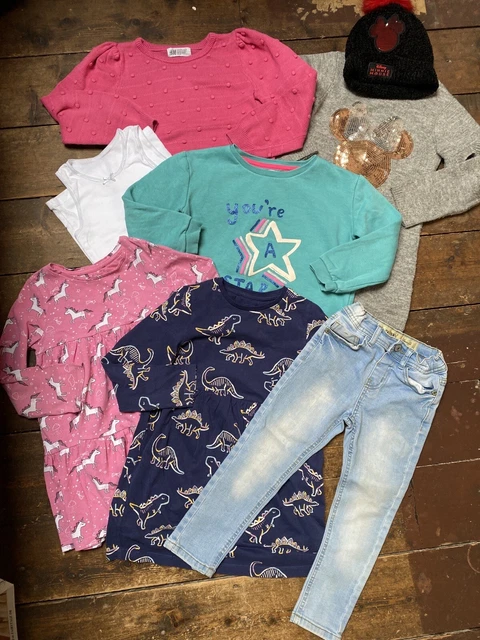 Girls bundle age 4-5 years dresses jumpers H&M Minnie Mouse 8 Items
