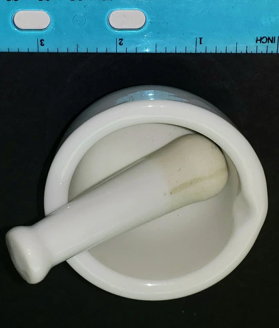 Vintage Crock Mortar And Pestal 2 Inch