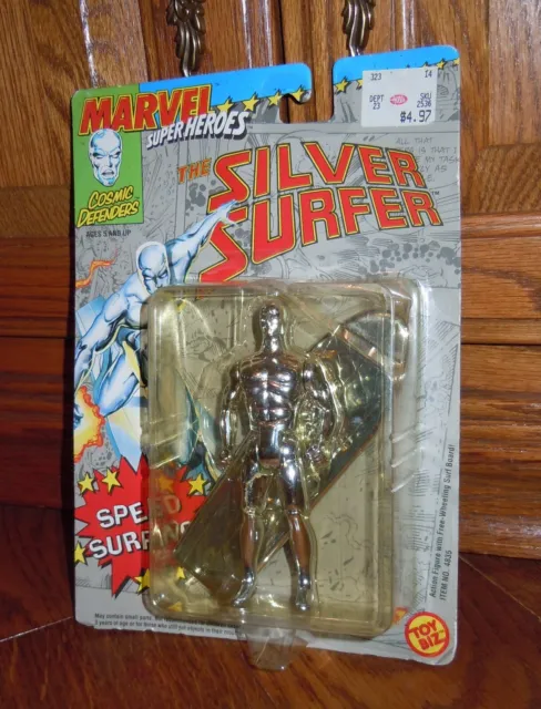 Marvel 1992 Silver Surfer Speed Surfing Action Figure Super Heroes *New* Toy Biz