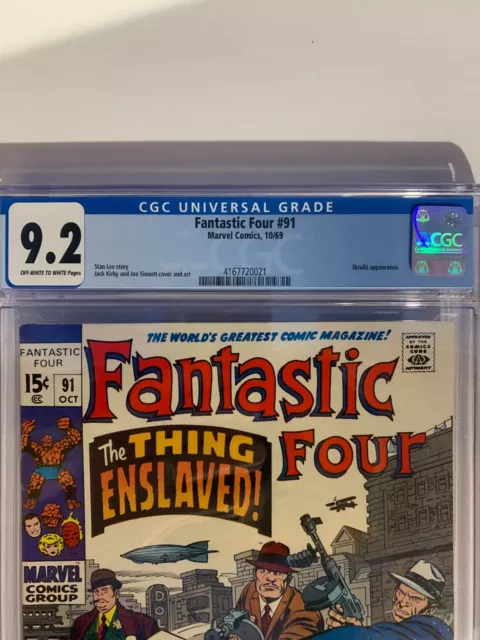 Fantastic Four #91 Cgc 9.2 Stan Lee Jack Kirby Skrulls Appearance Marvel 2