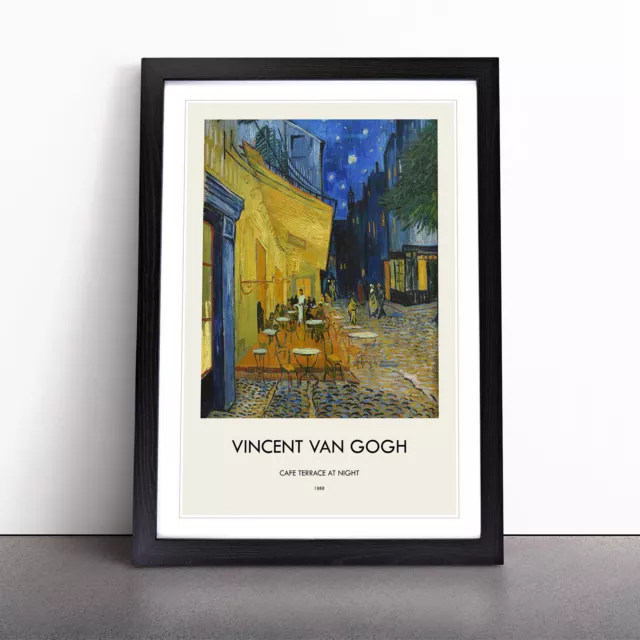 Cafe Terrace At Night By Vincent Van Gogh Wall Art Print Framed Picture Poster