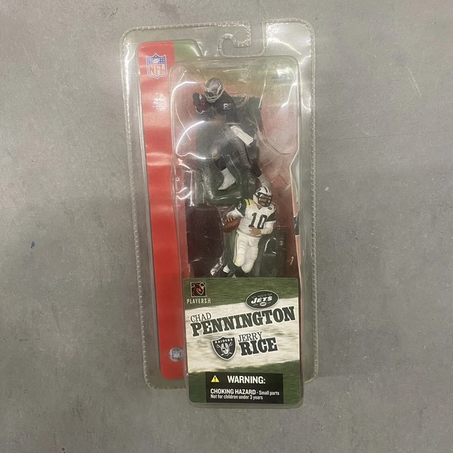 McFarlane 2004 NFL Chad Pennington Jerry Rice 3” Figure 2 Pack JETS RAIDERS