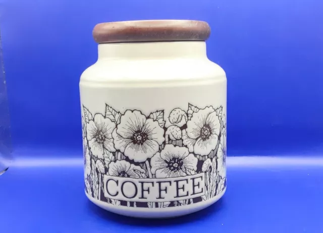 Vintage Hornsea CORNROSE Coffee Canister England 1970s