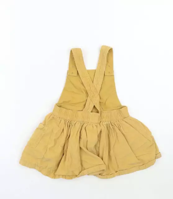 F&F Girls Yellow Cotton A-Line Skirt Size 12-18 Months 2