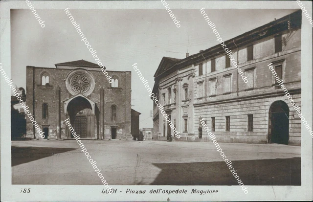 cg82 cartolina lodi palazzo dell'ospedale maggiore