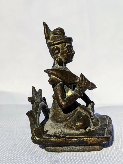 Amazing Antique Southeast Asia Burmese Bronze Incense Burner Statue from 1800’s 11