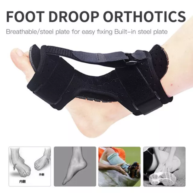 Adjustable Plantar Fasciitis Night Splint Foot Drop Orthosis Stabilizer BraY-wf