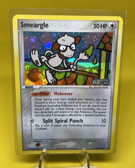 Pokemon Card - Smeargle - EX Unseen Forces 48/115 Reverse Holo Stamped toploaded