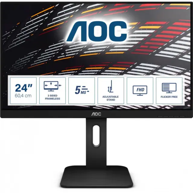 AOC 60,5cm (23,8") 16:09 DVI+HDMI+DP+USB IPS Lift 24P1 (4038986146227) EEK:E
